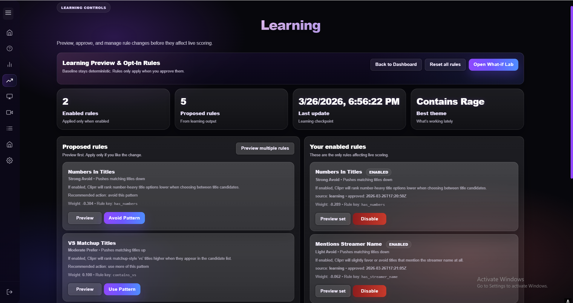 Cliprr learning page screenshot
